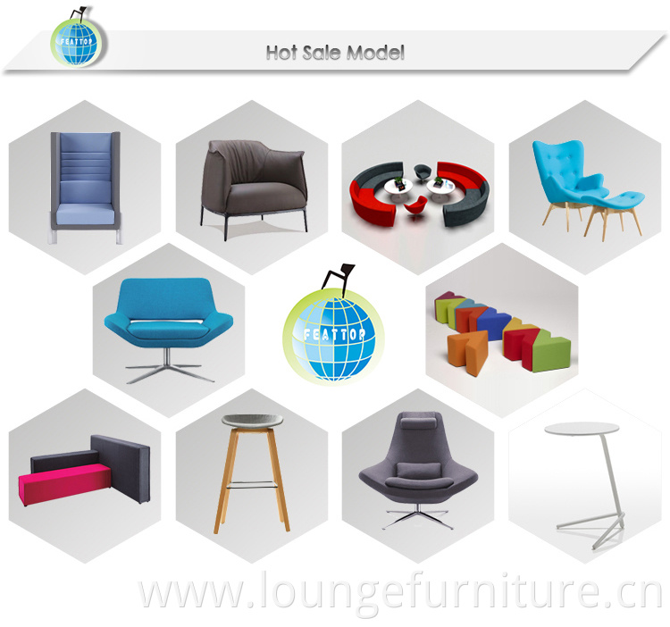 Nordic Design Office Hotel Hall Lounge Sofa Low Thicken Fabric Lounge Chair